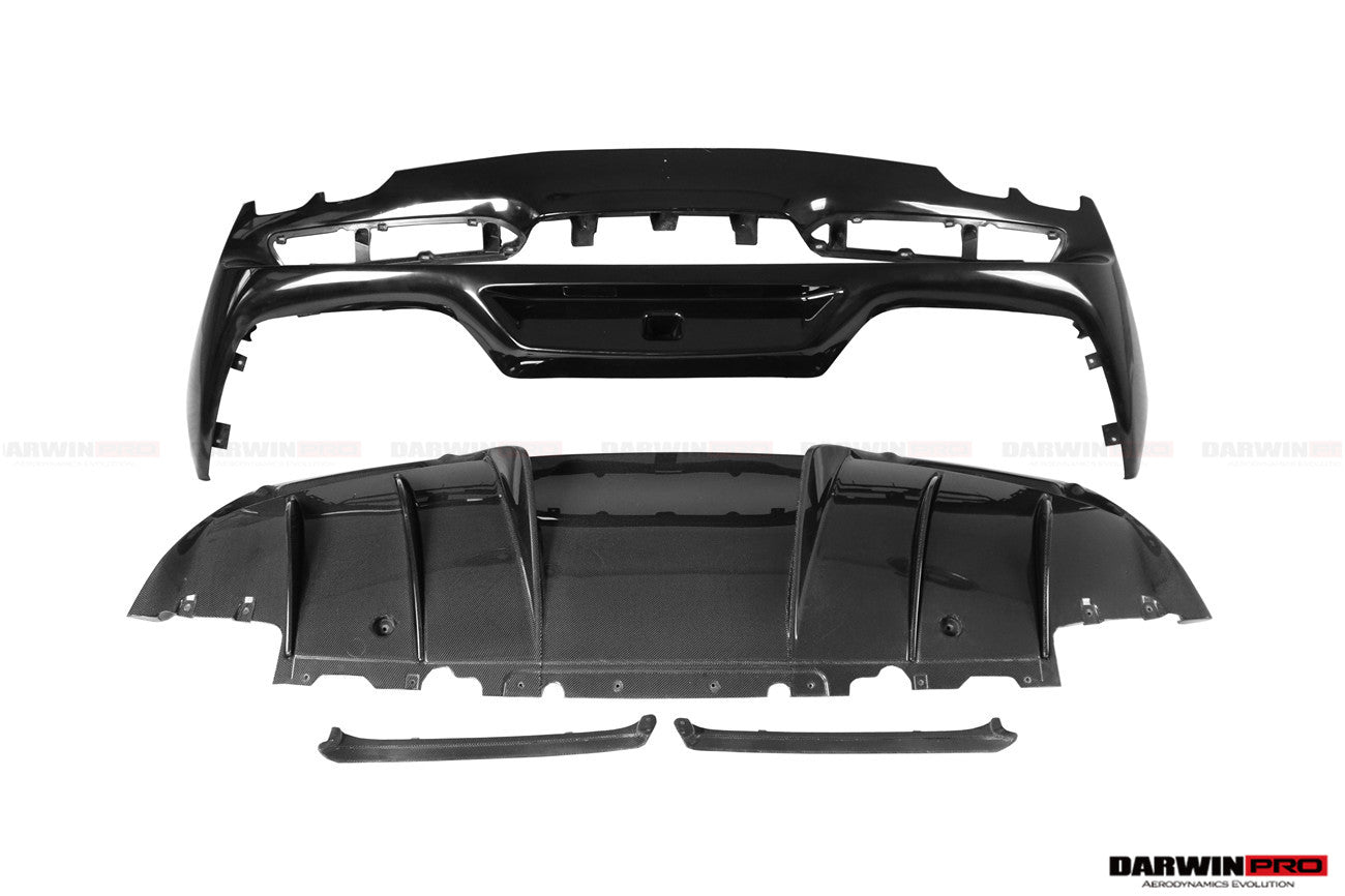 DarwinPRO 2022-UP Ferrari 296 GTB & GTS (Type F171) OE Style Carbon Fiber Rear Bumper w/ Diffuser