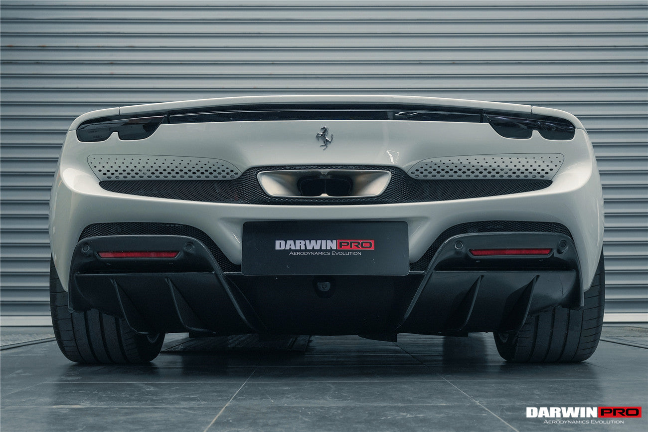 DarwinPRO 2022-UP Ferrari 296 GTB & GTS (Type F171) OE Style Carbon Fiber Rear Bumper w/ Diffuser