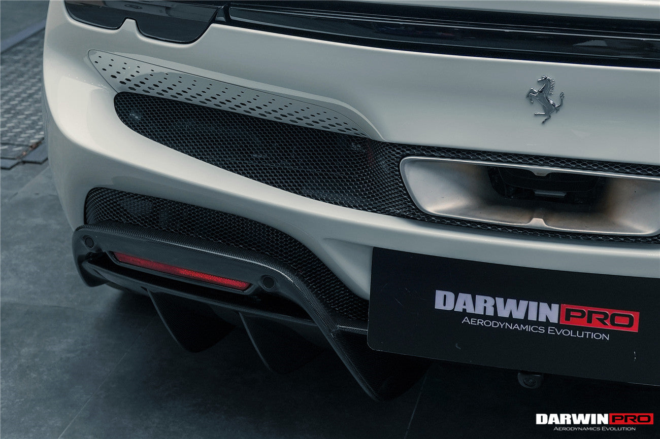 Difusor trasero de fibra de carbono estilo OE DarwinPRO para Ferrari 296 GTB y GTS (tipo F171) 2022 en adelante