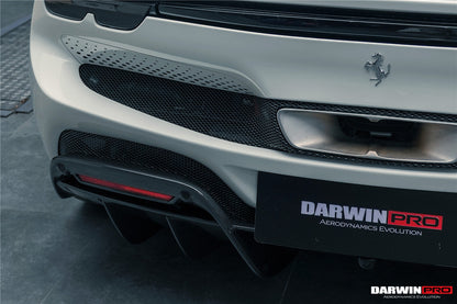 Difusor trasero de fibra de carbono estilo OE DarwinPRO para Ferrari 296 GTB y GTS (tipo F171) 2022 en adelante