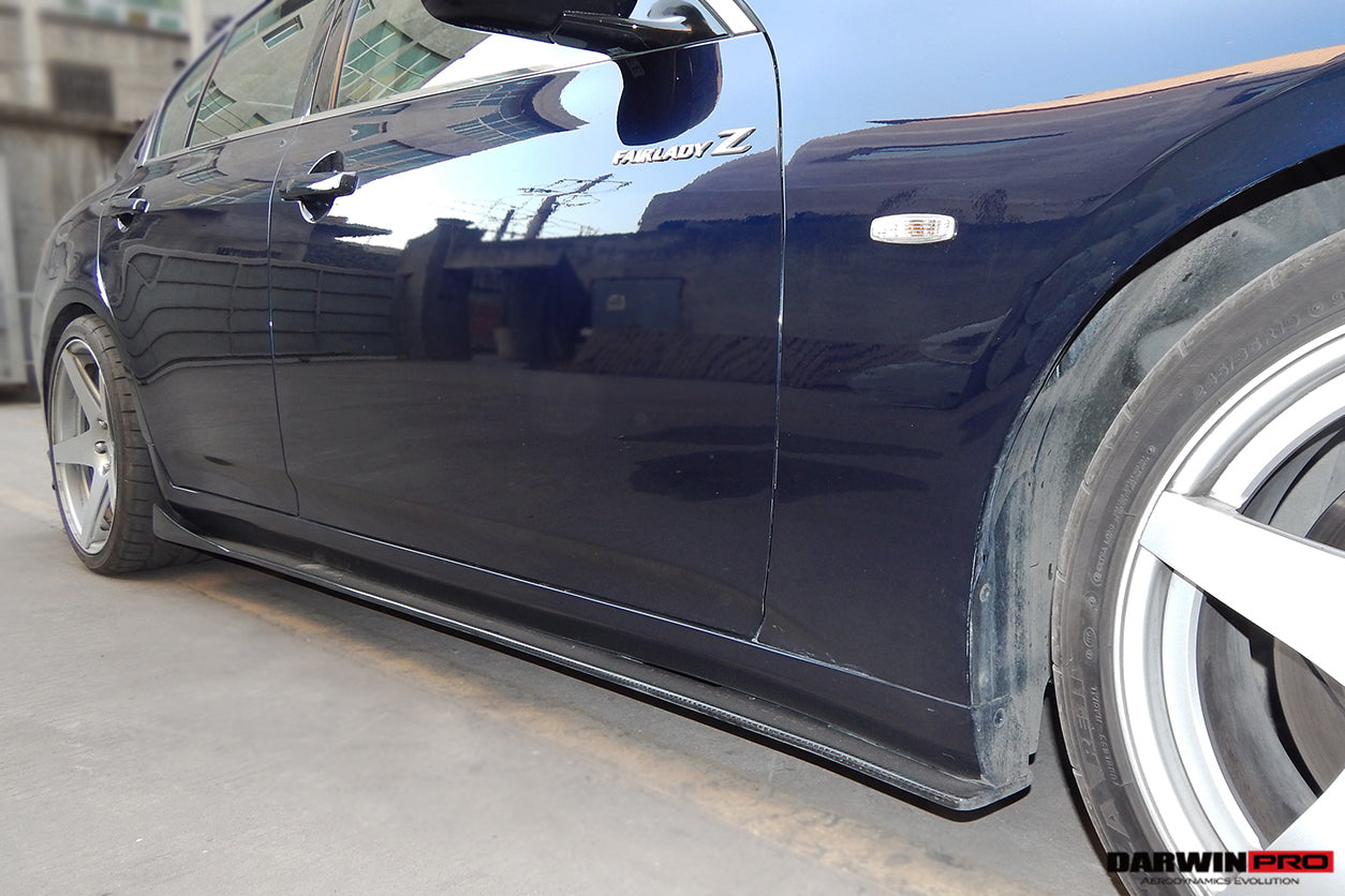 DarwinPRO 2007-2013 Infiniti G35 & G37 Sedan BS Style Carbon Fiber Side Skirts Under Board