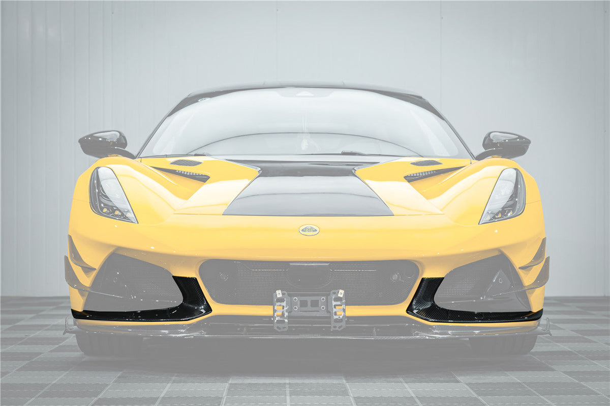 2022-UP Lotus Emira NYO Autoclave Carbon Fiber Front Bumper Side Splitter DarwinPRO (MNK) (DRYCFEmira-MIW-MNK-FBVT1)