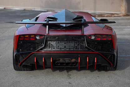 Alerón trasero DarwinPRO para Lamborghini Aventador LP700, LP750, LP740, LP720, LP780 Coupé y Roadster, estilo SV, 2011-2022