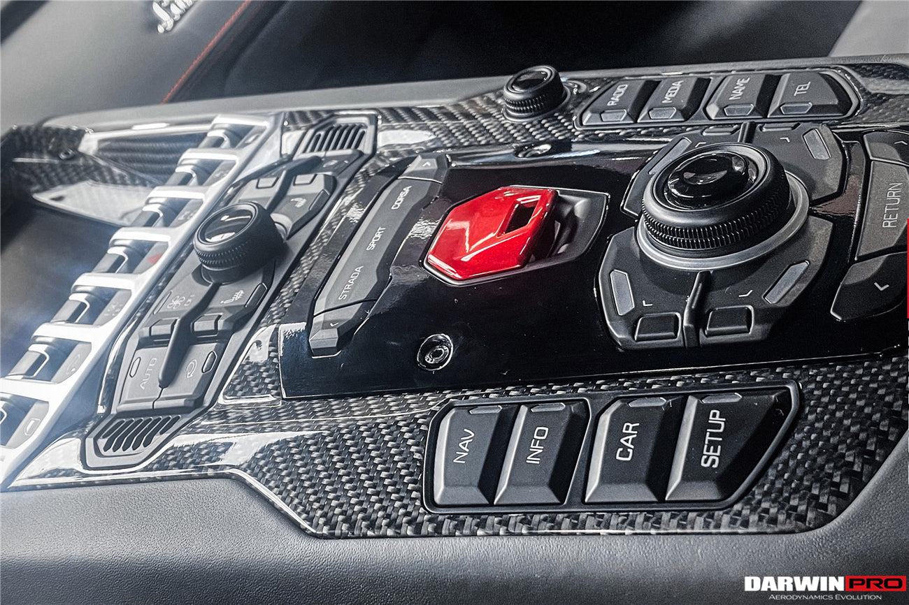 DarwinPRO 2011-2016  Lamborghini Aventador LP700 Coupe Roadster Dry Carbon Fiber Centre Console Surround Replacement