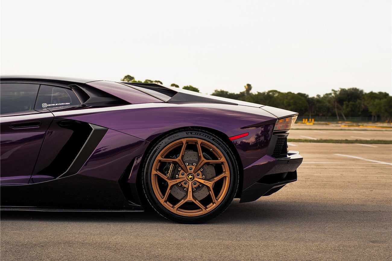 Tomas de aire traseras de fibra de carbono DarwinPRO 2011-2016 Lamborghini Aventador LP700 Coupé y Roadster estilo BKSS