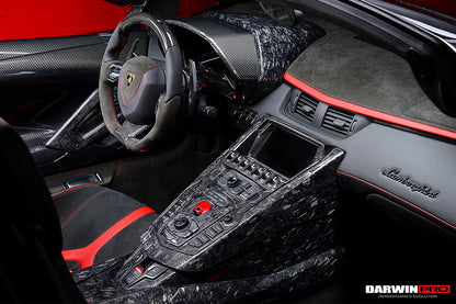 DarwinPRO 2011-2016 Lamborghini Aventador LP700 LP720 LP750 SV Coupe Roadster Dry Carbon Fiber Center Console Panel Replacement
