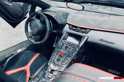 DarwinPRO 2011-2016 Lamborghini Aventador LP700 LP720 LP750 SV Coupe Roadster Dry Carbon Fiber Center Console Panel Replacement
