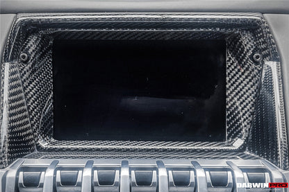 Reemplazo del panel interior de la pantalla de navegación de fibra de carbono DarwinPRO para Lamborghini Aventador LP700 LP720 LP750 SV estilo OE (1 unidad)