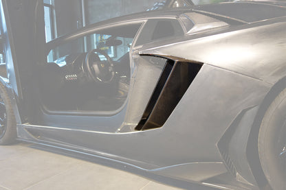 DarwinPRO 2011-2016  Lamborghini Aventador LP700 Coupe BKSS Style Carbon Fiber Quarter Panel Fender Side Vent Air Intake Cover Trim
