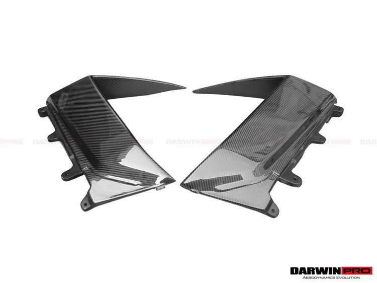 DarwinPRO 2011-2016 Lamborghini Aventador LP700 Coupe BKSS Style Carbon Fiber Quarter Panel Fender Side Vent Air Intake Cover Trim Outside