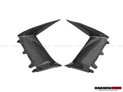 DarwinPRO 2011-2016 Lamborghini Aventador LP700 Coupe BKSS Style Carbon Fiber Quarter Panel Fender Side Vent Air Intake Cover Trim Outside