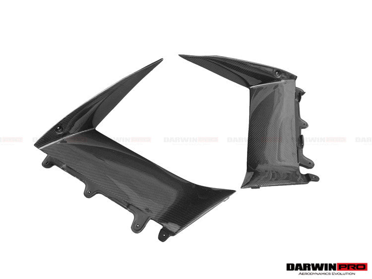 DarwinPRO 2011-2016 Lamborghini Aventador LP700 Coupe BKSS Style Carbon Fiber Quarter Panel Fender Side Vent Air Intake Cover Trim Outside