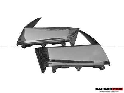 DarwinPRO 2011-2016 Lamborghini Aventador LP700 Coupe BKSS Style Carbon Fiber Quarter Panel Fender Side Vent Air Intake Cover Trim Outside