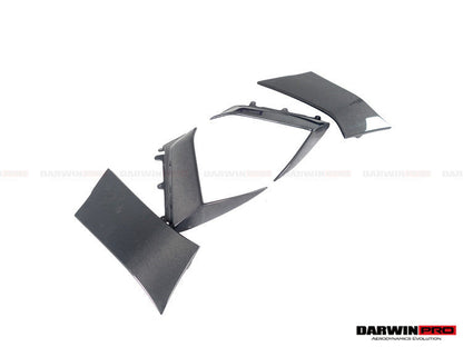 DarwinPRO 2011-2016  Lamborghini Aventador LP700 Coupe BKSS Style Carbon Fiber Quarter Panel Fender Side Vent Air Intake Cover Trim