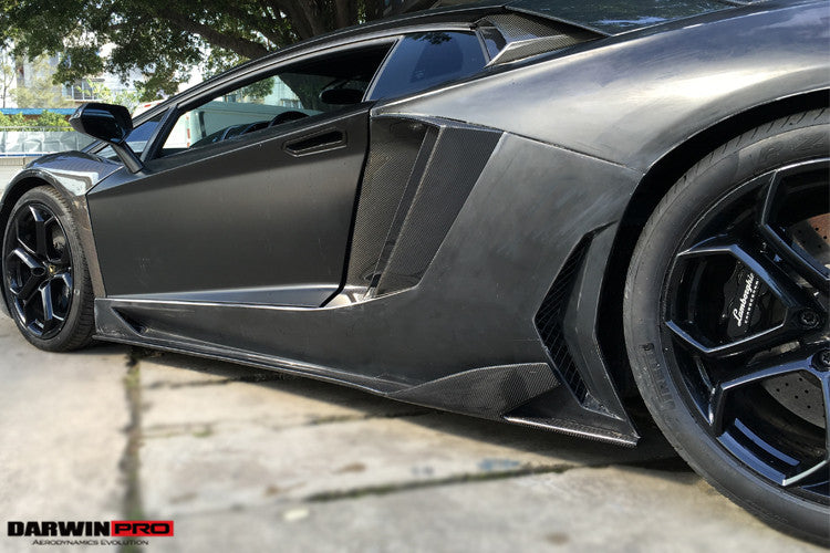 DarwinPRO Carbon Fiber Side Skirts | 2011-2021 Lamborghini Aventador LP700 LP740 Coupe & Roadster