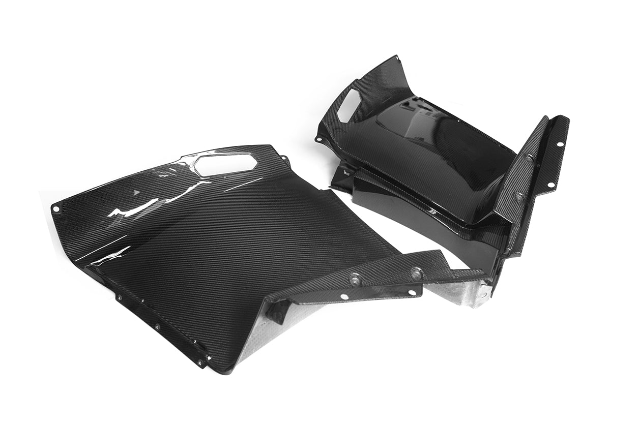 Panel de fibra de carbono para guardabarros, entrada de aire, ventilación lateral interior, Lamborghini Aventador LP700 Coupé OEM (2011-2016)