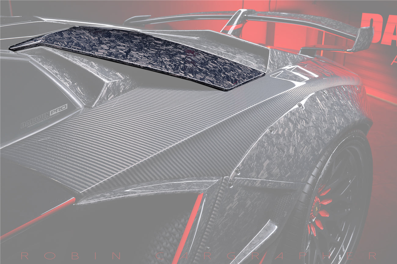 DarwinPRO 2013-2016 Lamborghini Aventador LP700 LP740 Roadster Carbon Fiber Rear Intake Panel