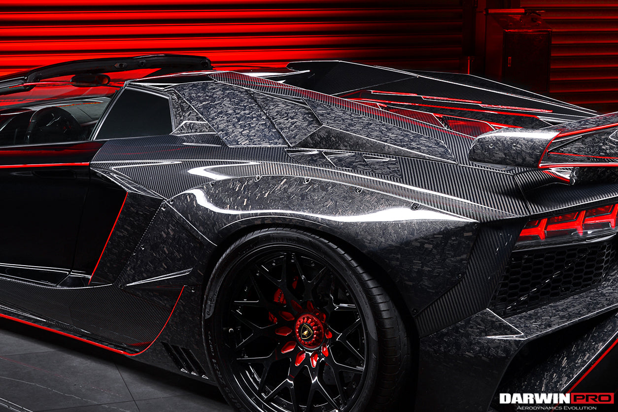 DarwinPRO 2013-2016 Lamborghini Aventador LP700 LP740 Roadster Carbon Fiber Rear Intake Panel
