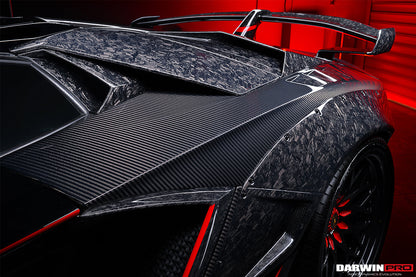 DarwinPRO 2013-2016 Lamborghini Aventador LP700 LP740 Roadster Carbon Fiber Rear Intake Panel