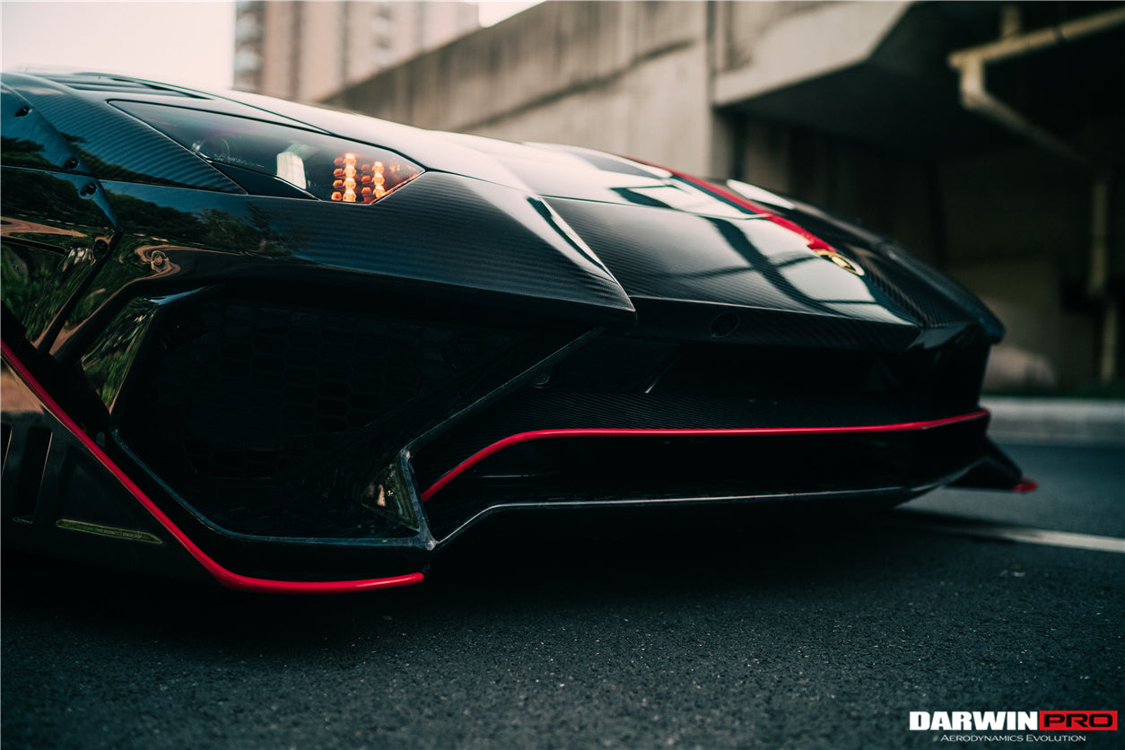 DarwinPRO 2011-2016 Lamborghini Aventador LP700 Roadster SV-BKSSII Style Carbon Fiber Aero Full Wide Body Kit