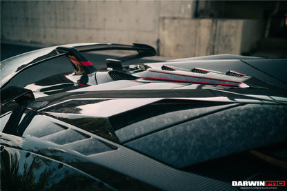 DarwinPRO 2011-2016 Lamborghini Aventador LP700 Roadster SV-BKSSII Style Engine Hood And Wing