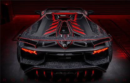 DarwinPRO 2011-2016 Lamborghini Aventador LP700 Roadster SV-BKSSII Style Carbon Fiber Aero Full Wide Body Kit