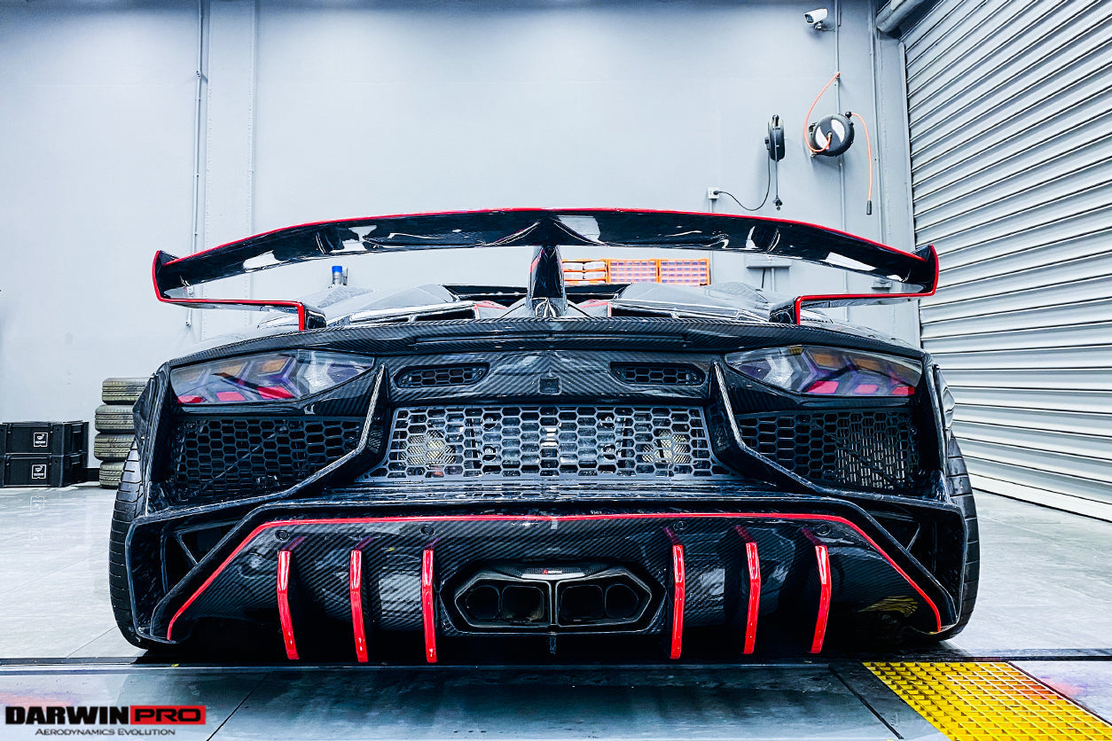 DarwinPRO 2011-2016 Lamborghini Aventador LP700 Roadster SV-BKSSII Style Engine Hood And Wing