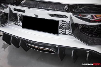 Parachoques trasero DarwinPRO estilo SV para Lamborghini Aventador LP700 LP740 Coupé y Roadster (2011-2016)