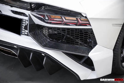 Parachoques trasero DarwinPRO estilo SV para Lamborghini Aventador LP700 LP740 Coupé y Roadster (2011-2016)