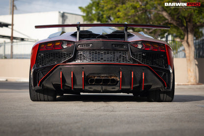 Alerón trasero DarwinPRO para Lamborghini Aventador LP700, LP750, LP740, LP720, LP780 Coupé y Roadster, estilo SV, 2011-2022