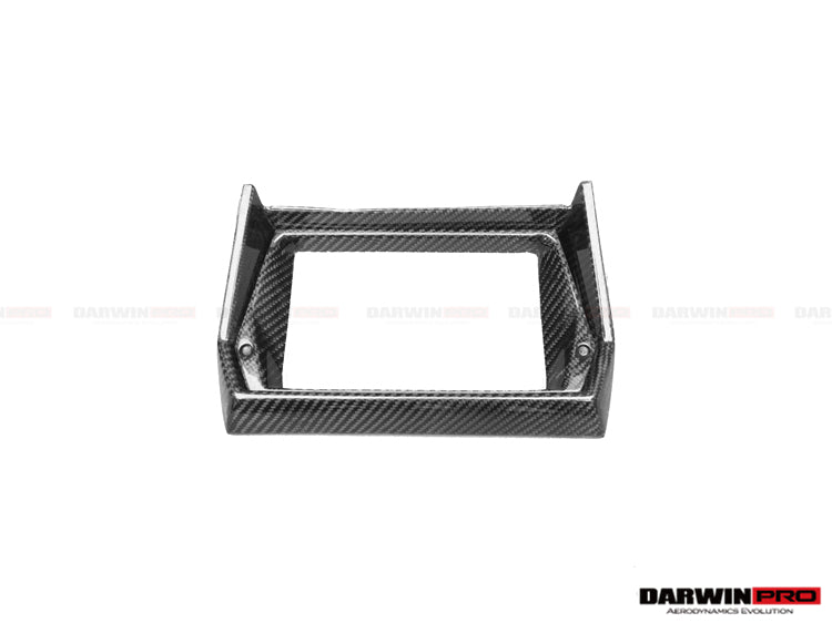 DarwinPRO 2011-2016 Lamborghini Aventador LP700 LP720 LP750 SV OE Style Carbon Fiber Navigation Screen Trim Replacement (2PCS)