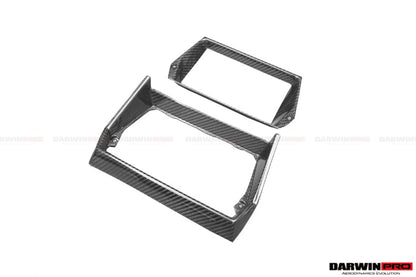 DarwinPRO 2011-2016 Lamborghini Aventador LP700 LP720 LP750 SV OE Style Carbon Fiber Navigation Screen Trim Replacement (2PCS)