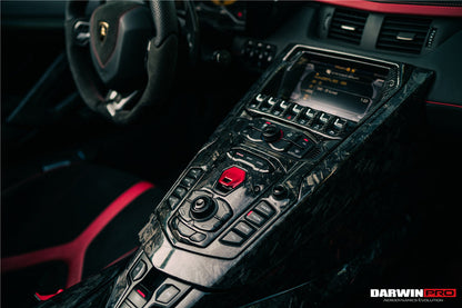 DarwinPRO 2011-2016 Lamborghini Aventador LP700 LP720 LP750 SV OE Style Carbon Fiber Navigation Screen Trim Replacement (2PCS)