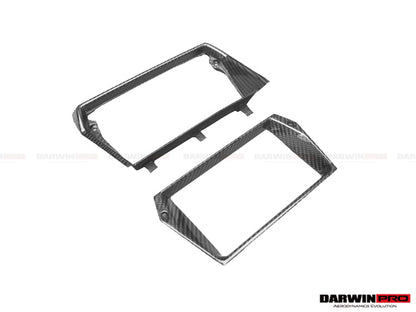 DarwinPRO 2011-2016 Lamborghini Aventador LP700 LP720 LP750 SV OE Style Carbon Fiber Navigation Screen Trim Replacement (2PCS)