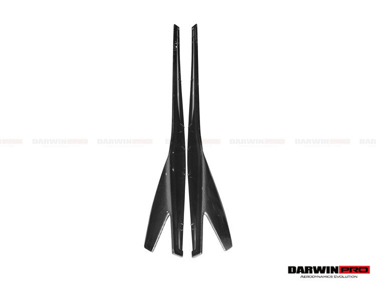 Faldones laterales de fibra de carbono DarwinPRO 2011-2016 Lamborghini Aventador LP700 Coupé Roadster estilo BKSS debajo del tablero