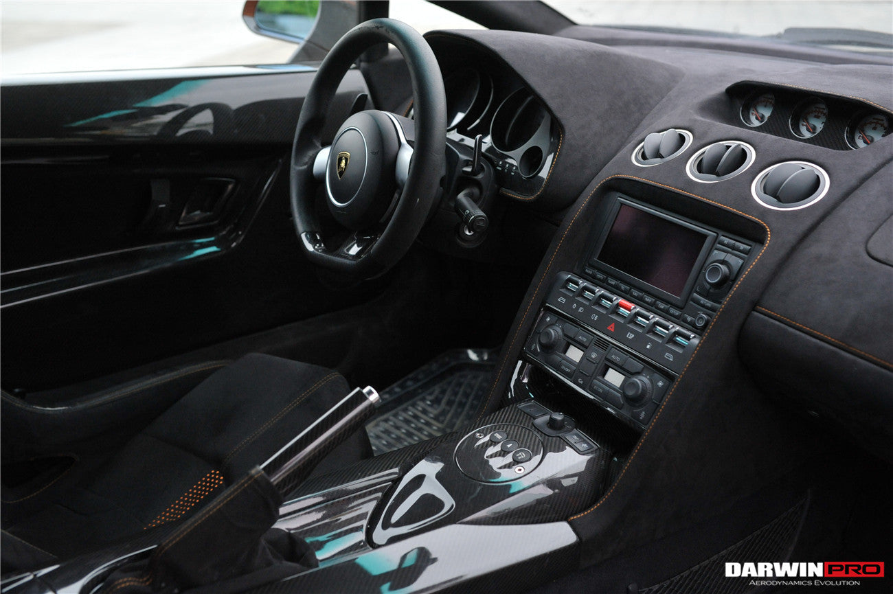 Consola central de fibra de carbono estilo OEM para Lamborghini Gallardo DarwinPRO 2004-2014