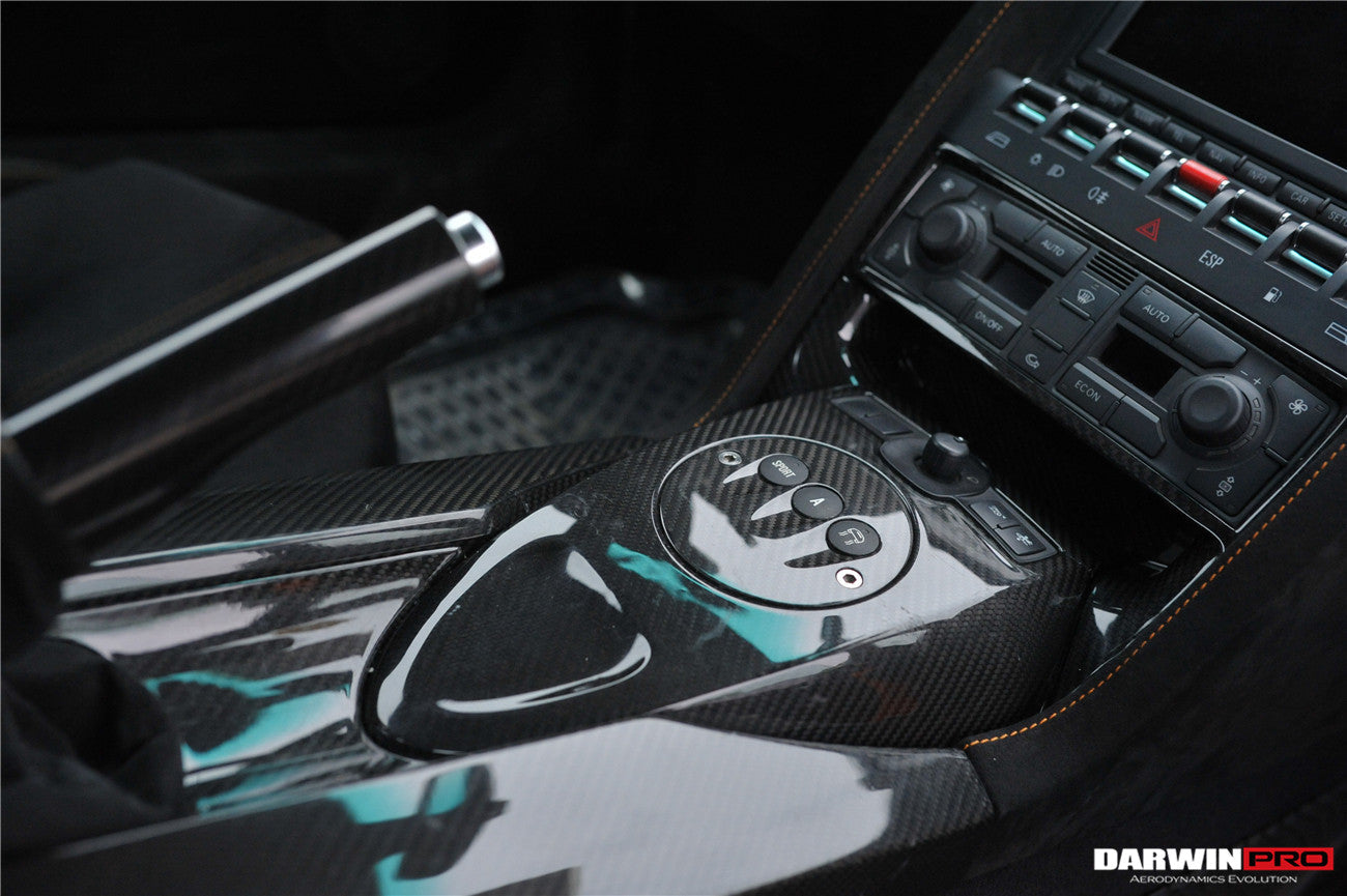 Consola central de fibra de carbono estilo OEM para Lamborghini Gallardo DarwinPRO 2004-2014