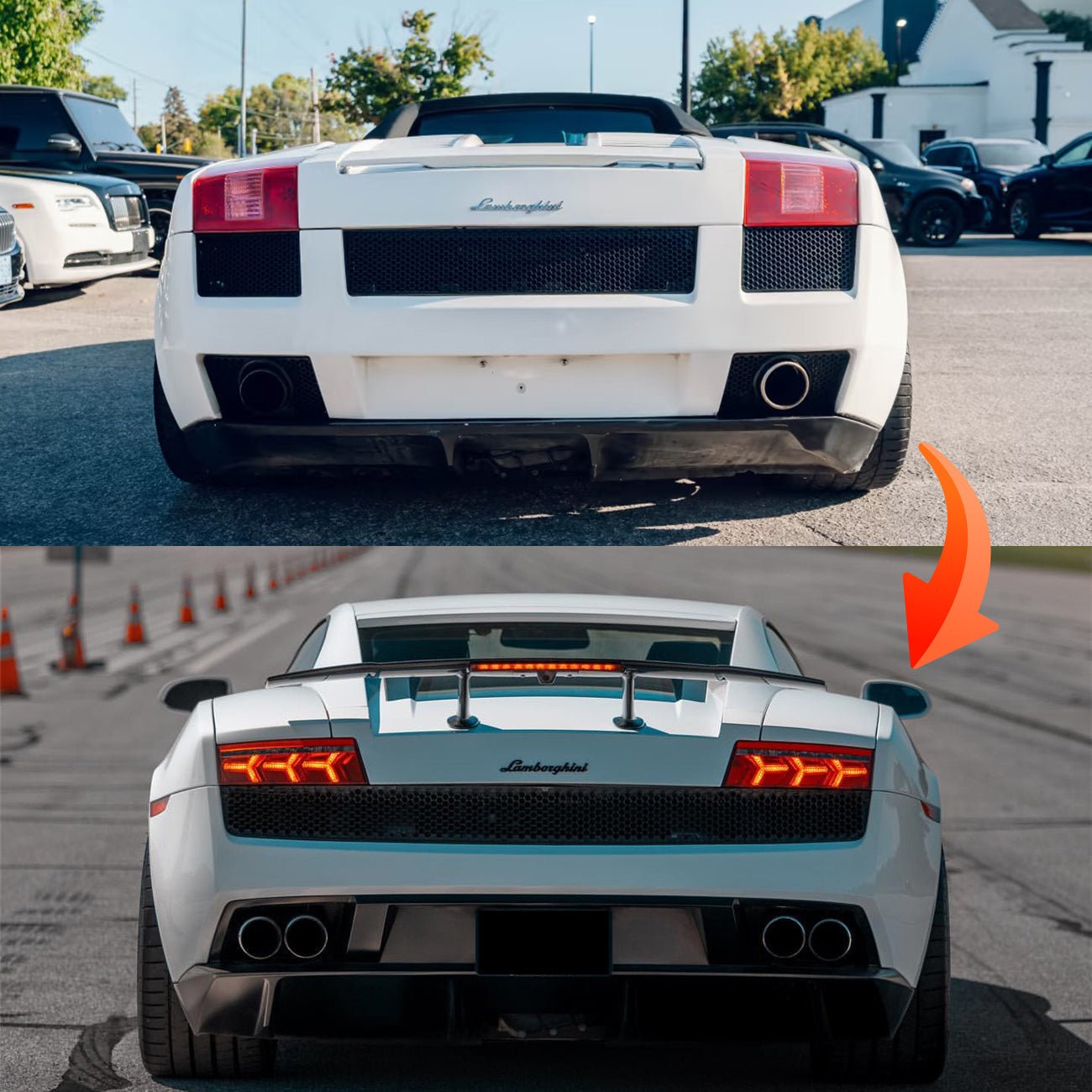DarwinPRO 2004–2008 Lamborghini Gallardo Pre - LP to LP Tail Light Conversion Mounting Bracket (OEM Style) - 1