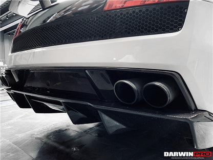 DarwinPRO 2009-2014 Lamborghini Gallardo SA Carbon Fiber Rear Diffuser Lip | Fits LP550, LP560, LP570