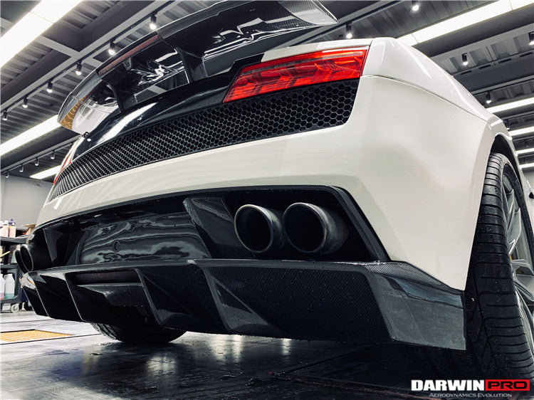 DarwinPRO 2009-2014 Lamborghini Gallardo SA Carbon Fiber Rear Diffuser Lip | Fits LP550, LP560, LP570