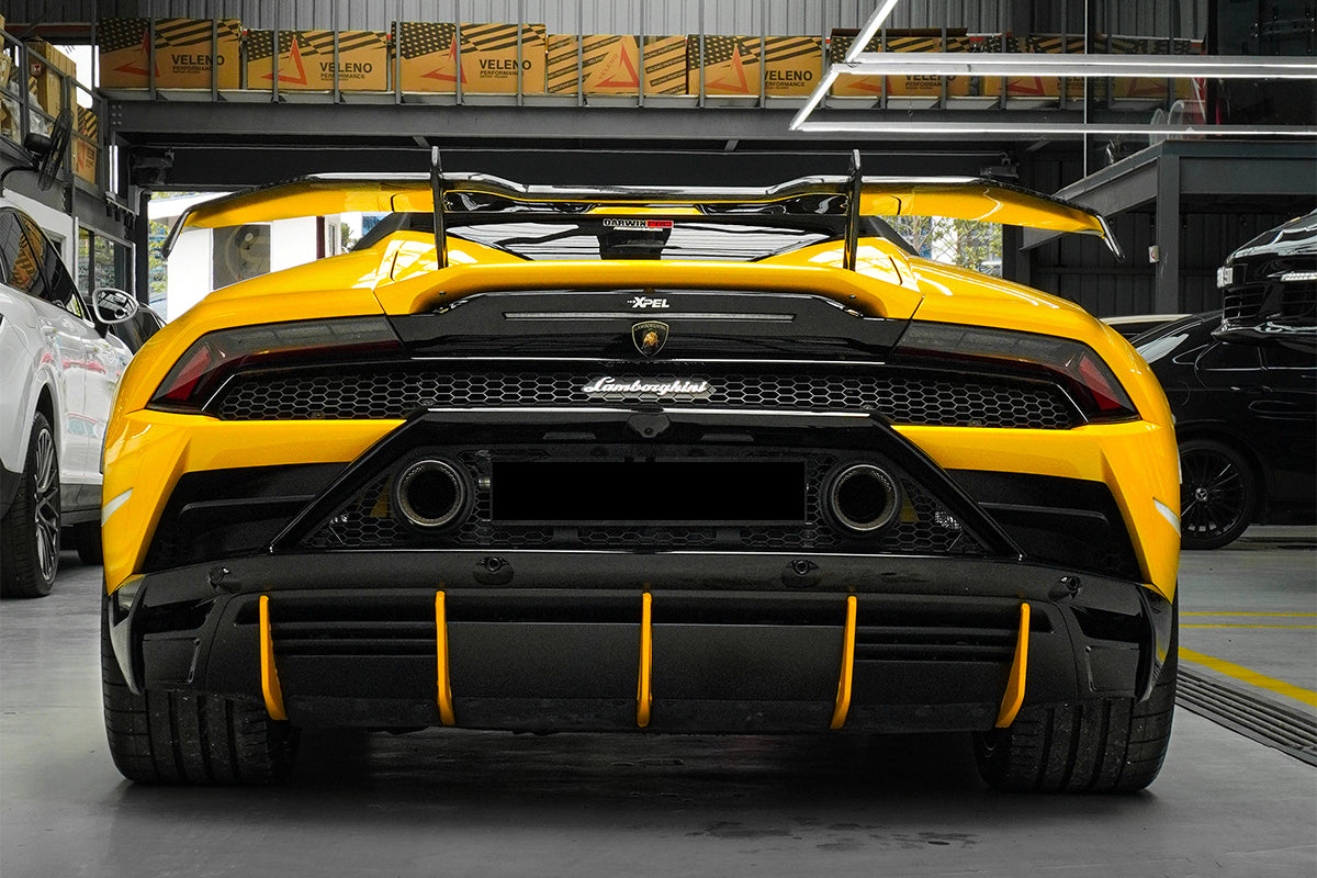Alerón de carbono seco estilo AD para Lamborghini Huracan EVO DarwinPRO 2019-2025