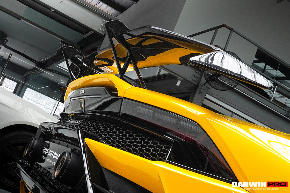 Alerón de carbono seco estilo AD para Lamborghini Huracan EVO DarwinPRO 2019-2025