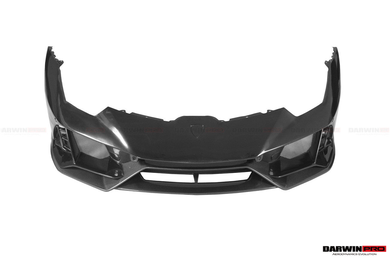DarwinPRO 2015-2025 Lamborghini Huracan LP610 & LP580 & EVO & Tecnica EVO-4WD Style Partial Carbon Front Bumper