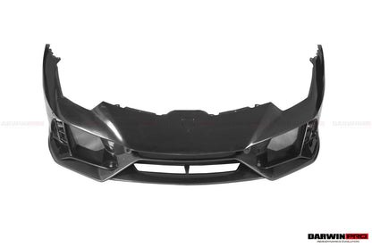DarwinPRO 2015-2025 Lamborghini Huracan LP610 & LP580 & EVO & Tecnica EVO-4WD Style Partial Carbon Front Bumper