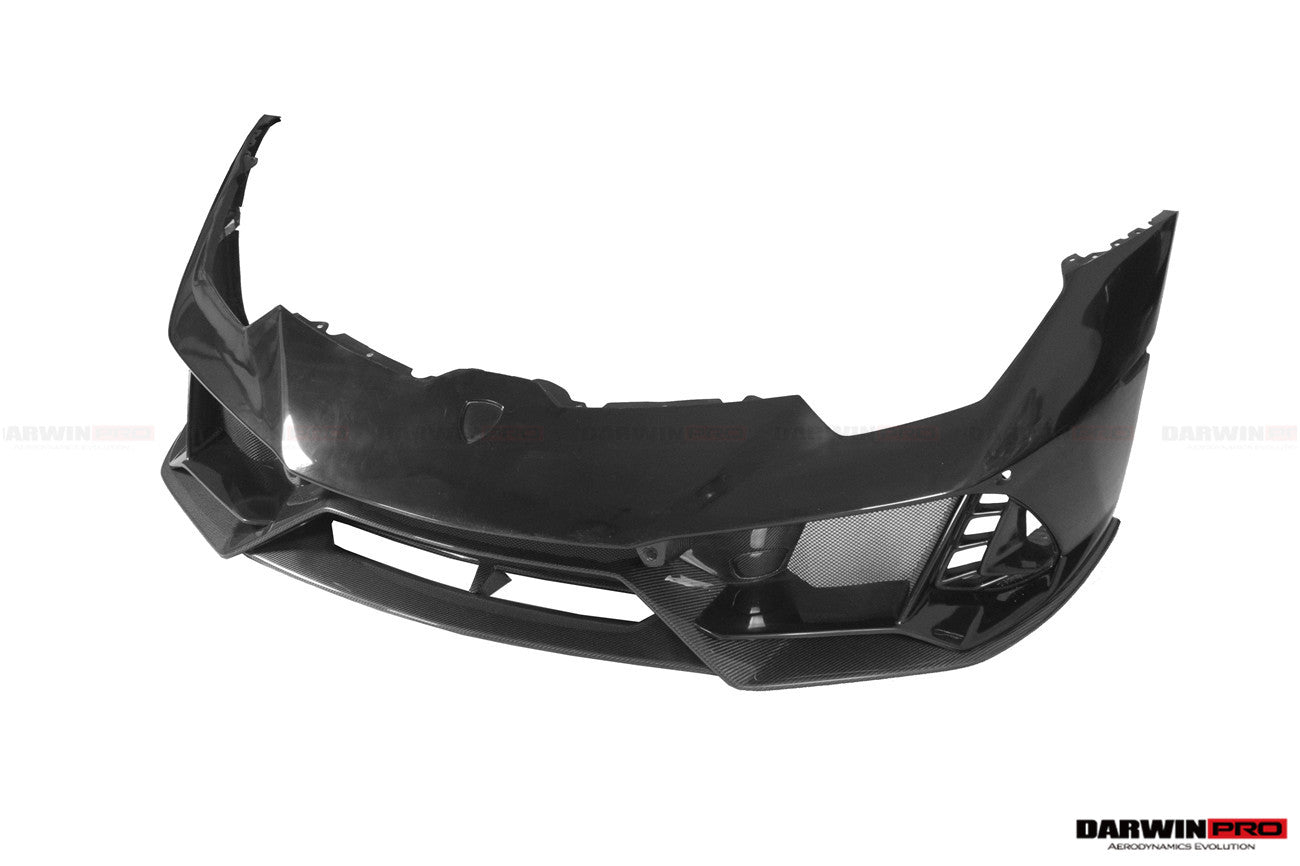 DarwinPRO 2015-2025 Lamborghini Huracan LP610 & LP580 & EVO & Tecnica EVO-4WD Style Partial Carbon Front Bumper