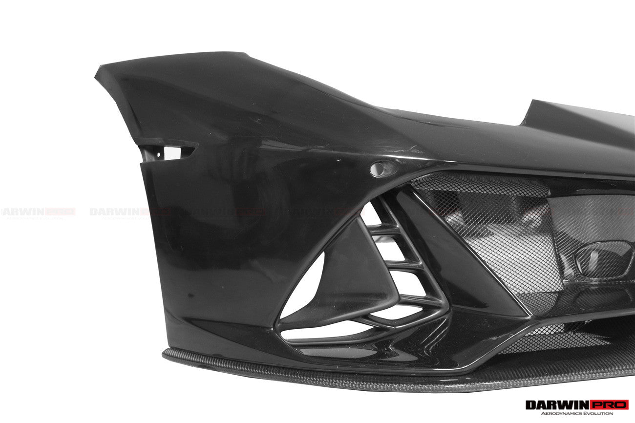 DarwinPRO 2015-2025 Lamborghini Huracan LP610 & LP580 & EVO & Tecnica EVO-4WD Style Partial Carbon Front Bumper