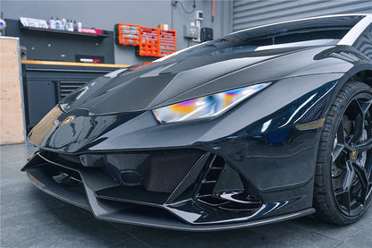 DarwinPRO 2015-2025 Lamborghini Huracan LP610 & LP580 & EVO & Tecnica EVO-4WD Style Partial Carbon Front Bumper