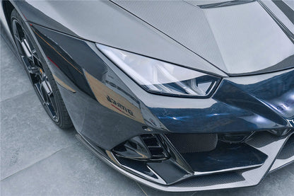 DarwinPRO 2015-2025 Lamborghini Huracan LP610 & LP580 & EVO & Tecnica EVO-4WD Style Partial Carbon Front Bumper