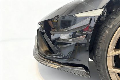 DarwinPRO 2019-2025 Lamborghini Huracan EVO RWD AD Style Dry Carbon Front Bumper Canards