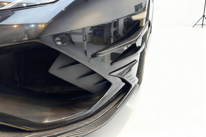 DarwinPRO 2019-2025 Lamborghini Huracan EVO RWD AD Style Dry Carbon Front Bumper Canards